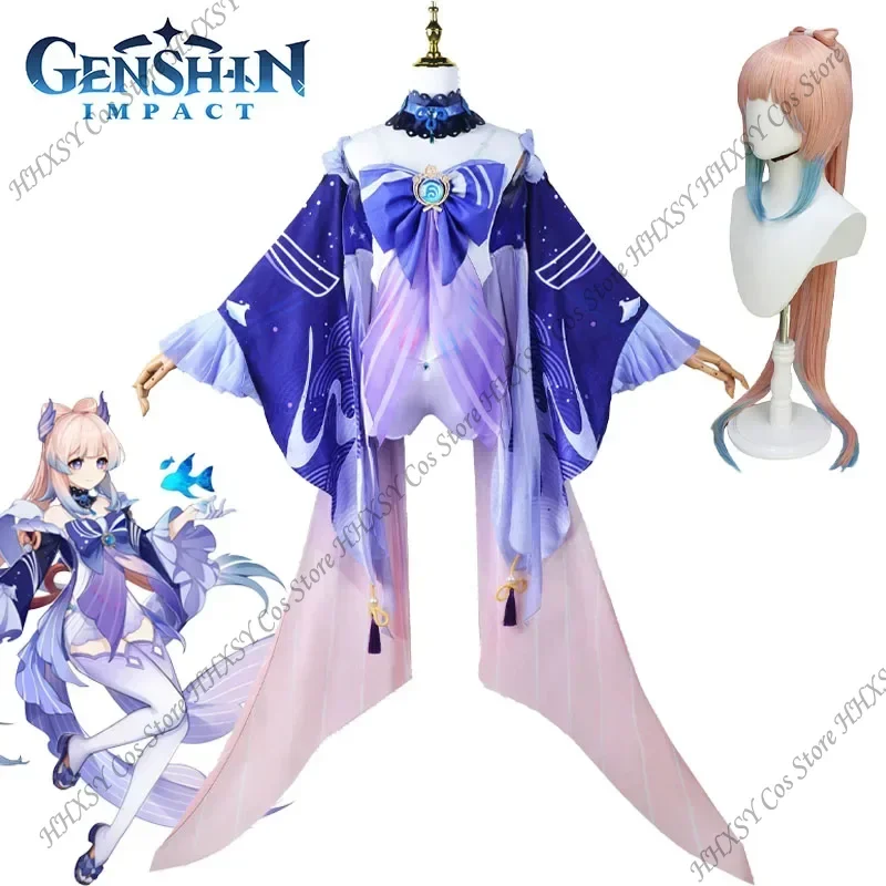 Genshin Impact Sangonomiya Kokomi Cosplay Costume Sangonomiya Kokomi Wig Outfits Christmas Carnival Role Play Dress Women Girls
Genshin Impact Sangonomiya Kokomi Cosplay Costume Sangonomiya Kokomi Wig Outfits Christmas Carnival Role Play Dress Women Girls