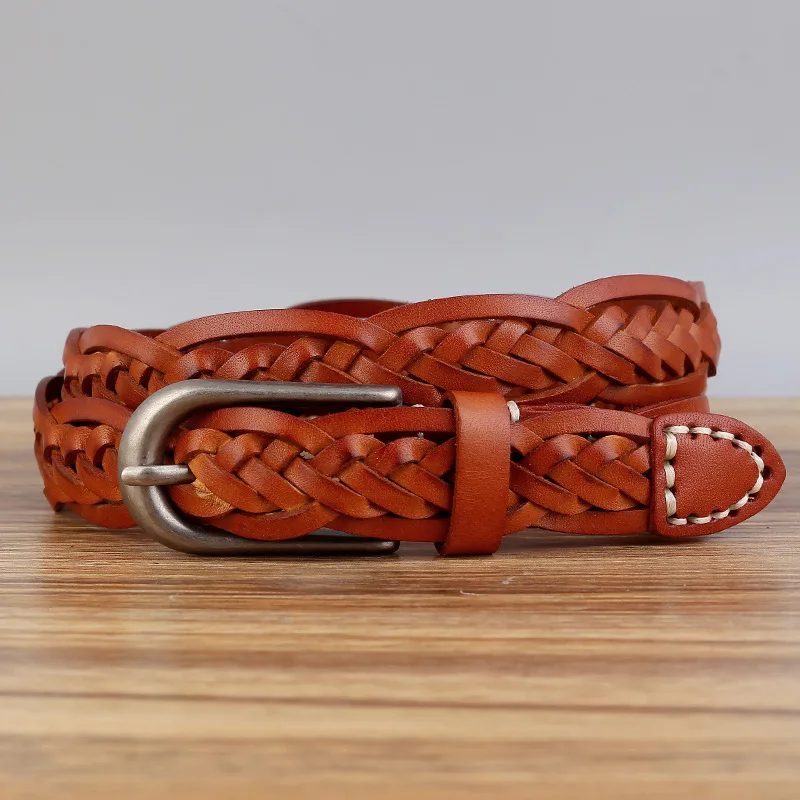 2.5cm New Cowhide Hand Woven Women's Belts,Woving Genuine Leather Retro Needle Buckle Casual Woman Pants Strap Belt
2.5cm New Cowhide Hand Woven Women's Belts,Woving Genuine Leather Retro Needle Buckle Casual Woman Pants Strap Belt
