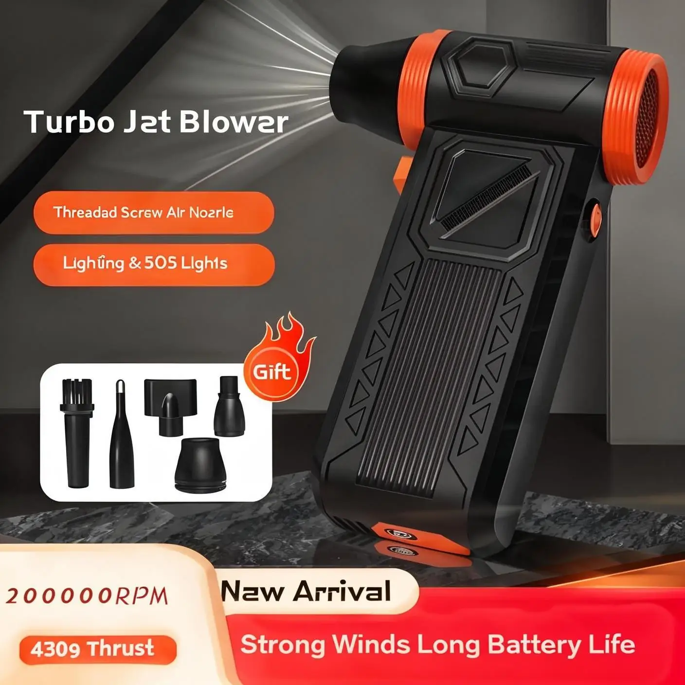 200000RPM Air Duster Blower Thrust 430g Brushless Motor Turbo Fan Jet Blower Wind Speed 60m/s Poweful Air Blower Cleaning PC
200000RPM Air Duster Blower Thrust 430g Brushless Motor Turbo Fan Jet Blower Wind Speed 60m/s Poweful Air Blower Cleaning PC