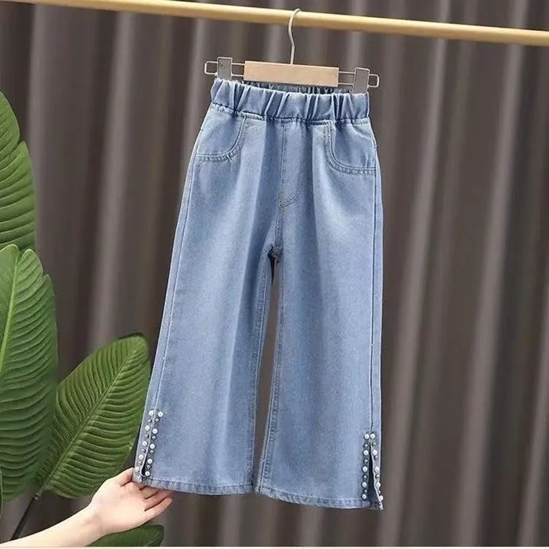 2026 New Fashion Pearl Children Wide Leg Pants Summer Casual Kids Cropped Trousers For Teenager Girls Jeans 4 6 8 10 12 Years
2026 New Fashion Pearl Children Wide Leg Pants Summer Casual Kids Cropped Trousers For Teenager Girls Jeans 4 6 8 10 12 Years