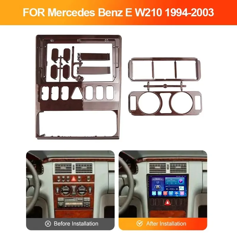 N26R-For E-Class W210 1994-2003 Car Radio Fascia 9" Dashboard Stereo Panel Dash Android 2 Din Frame Face Trim Kit
N26R-For E-Class W210 1994-2003 Car Radio Fascia 9" Dashboard Stereo Panel Dash Android 2 Din Frame Face Trim Kit
