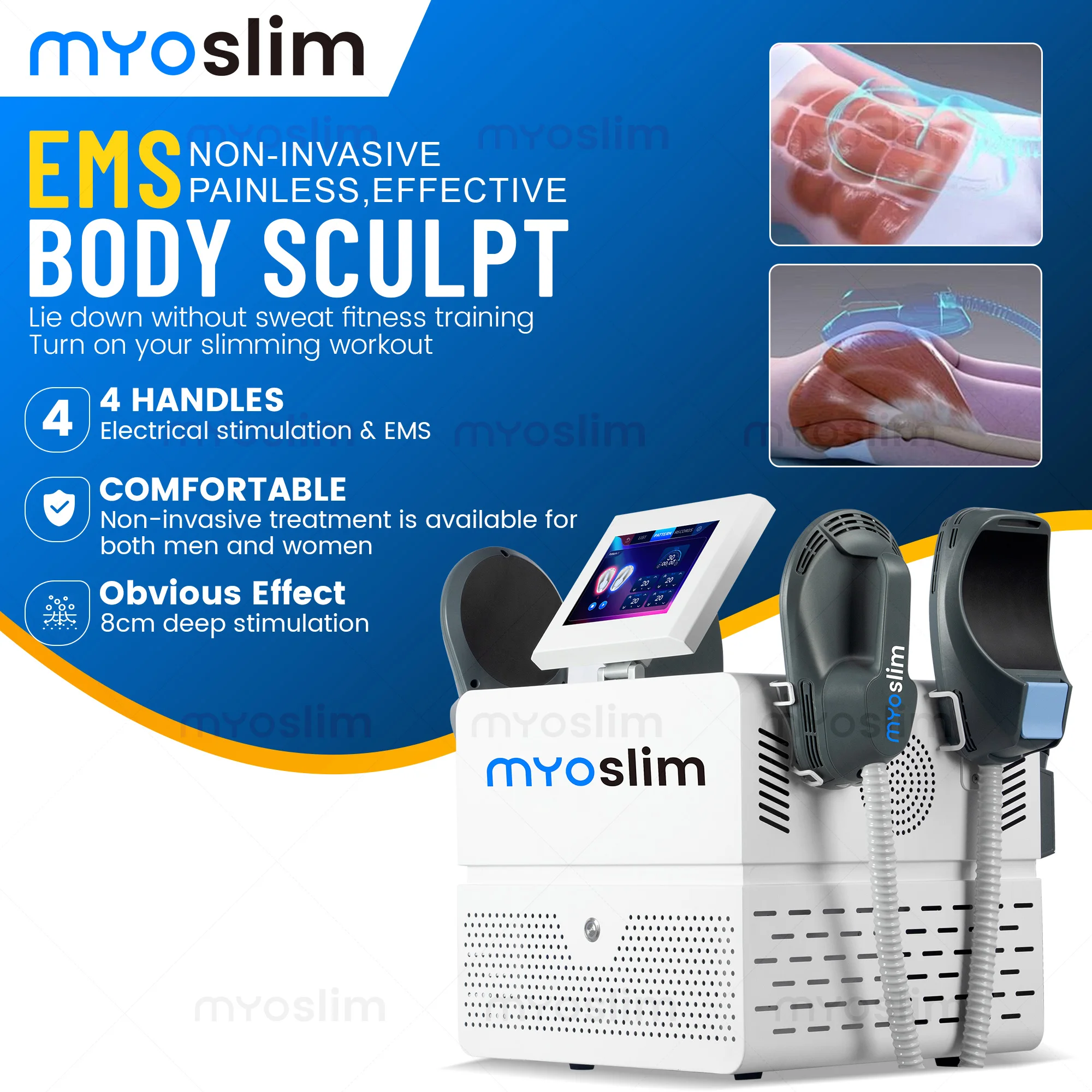 Профессиональный электромагнитный стимулятор мышц Myoslim HI-EMT RF EMS Sculp 6500 Вт с 5 насадками для тазового дна
Профессиональный электромагнитный стимулятор мышц Myoslim HI-EMT RF EMS Sculp 6500 Вт с 5 насадками для тазового дна