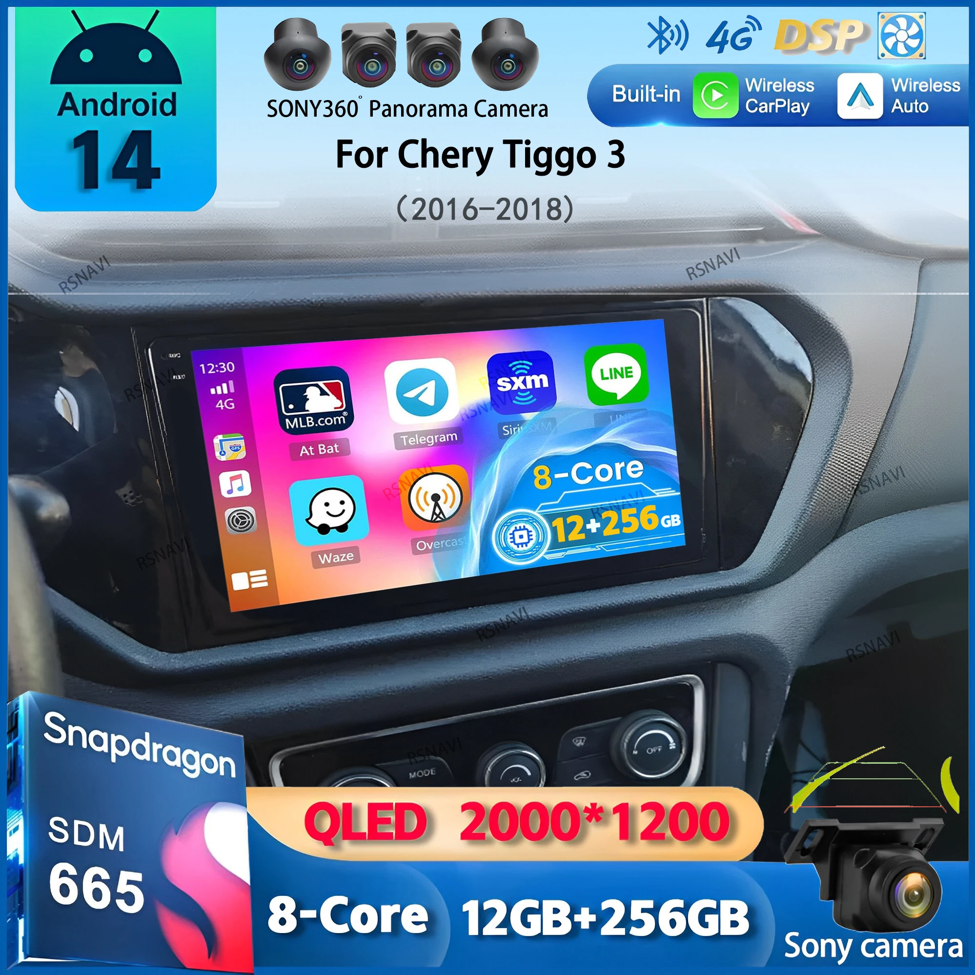 Android 14 Carplay Auto Car Radio For Chery Tiggo 3 2016 2017 2018 GPS Recorder Multimedia Video Player Navigation WiFi+4G DSP
Android 14 Carplay Auto Car Radio For Chery Tiggo 3 2016 2017 2018 GPS Recorder Multimedia Video Player Navigation WiFi+4G DSP