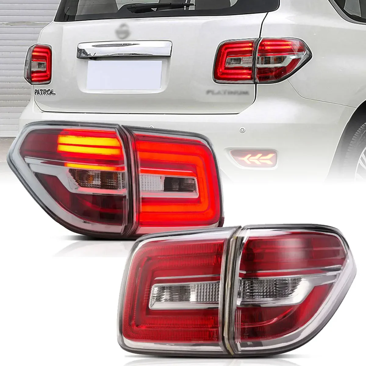 Auto Accessories Car Lights Rear Tail Light Red For Nissna Patrol Y62 2008-2018 Tail Lamps
Auto Accessories Car Lights Rear Tail Light Red For Nissna Patrol Y62 2008-2018 Tail Lamps