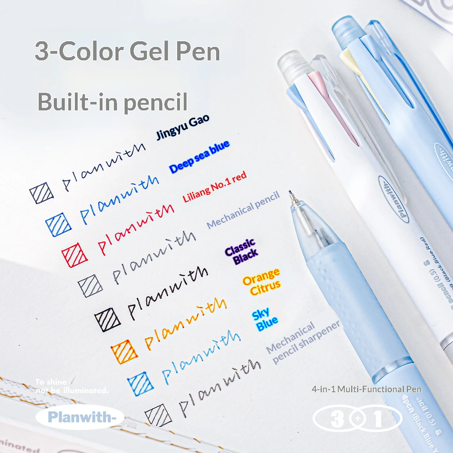 Многофункциональная ручка Planwith 4-в-1: трехцветная шариковая ручка и механический карандаш 0,5 мм, для плавного письма, для заметок, канцелярские товары
Многофункциональная ручка Planwith 4-в-1: трехцветная шариковая ручка и механический карандаш 0,5 мм, для плавного письма, для заметок, канцелярские товары
