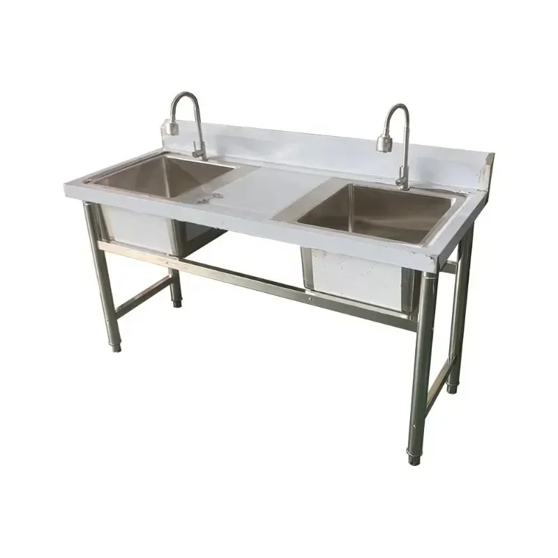 【2026】Stainless steel sink table commercial kitchen sink 304 stainless steel double bowl sink for washing
【2026】Stainless steel sink table commercial kitchen sink 304 stainless steel double bowl sink for washing