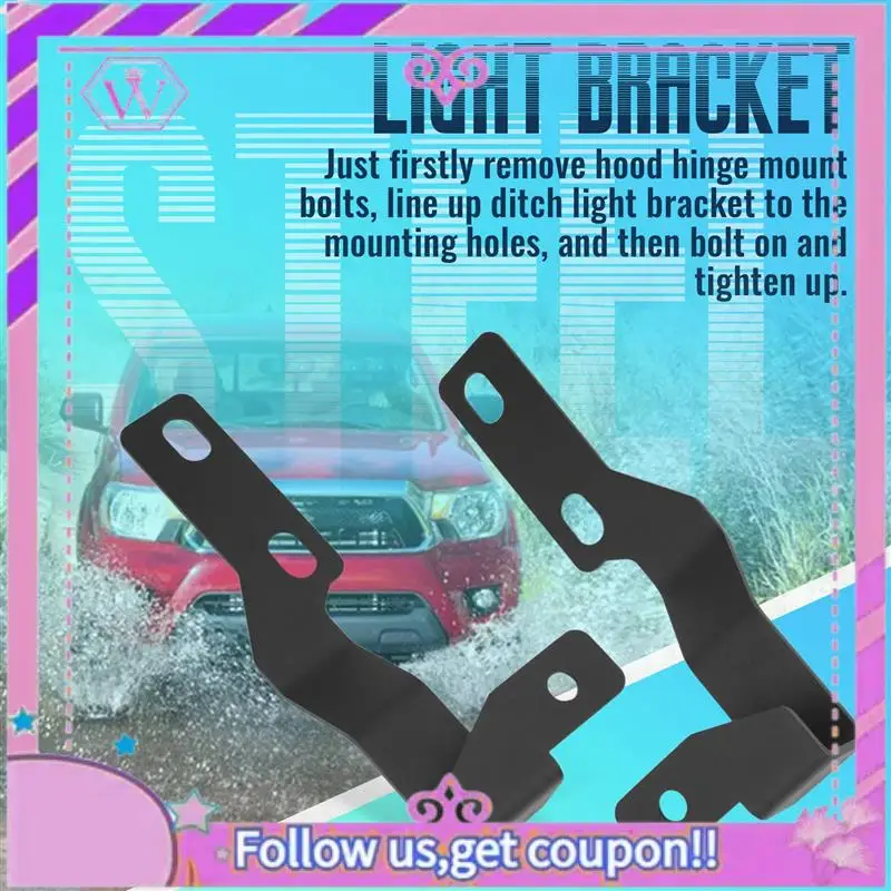 Latest LED Light Pod Metal Hood Mount Bracket Kit/Ditch Hood Light Brackets For Toyota Tacoma 2005-2015, Black
Latest LED Light Pod Metal Hood Mount Bracket Kit/Ditch Hood Light Brackets For Toyota Tacoma 2005-2015, Black