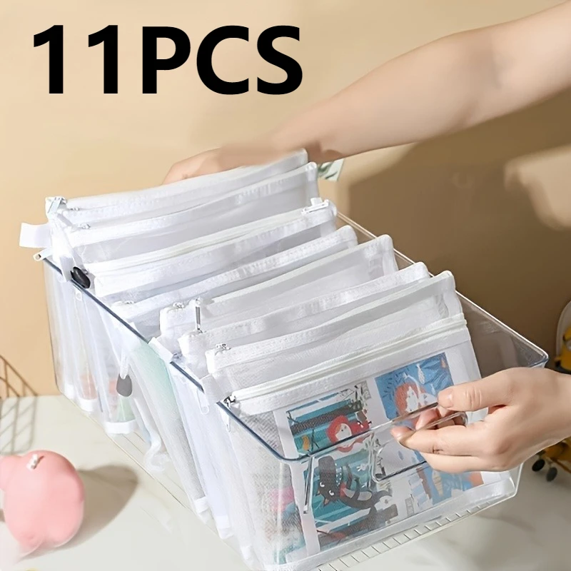 11-Piece Large-Capacity Office Storage Bag Set - Nylon Zipper Mesh Bags for Office Documents and Stationery Storage
11-Piece Large-Capacity Office Storage Bag Set - Nylon Zipper Mesh Bags for Office Documents and Stationery Storage