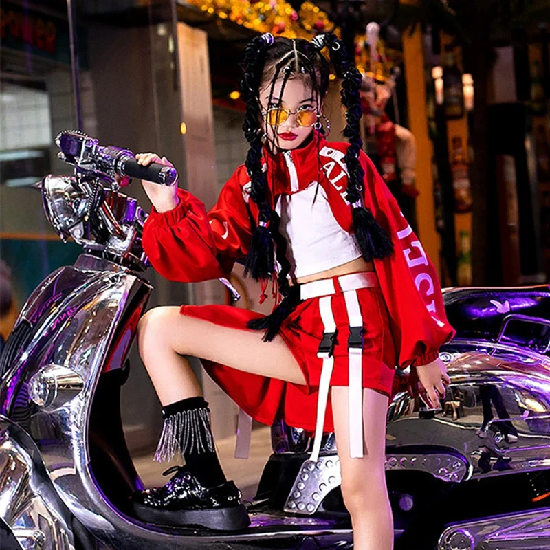 Clothes Children Cheerleading Stage Clothing Teen Girls Red Jazz Dancer Performance Costume Kpop Outfit Hip Hop Dancing
Clothes Children Cheerleading Stage Clothing Teen Girls Red Jazz Dancer Performance Costume Kpop Outfit Hip Hop Dancing