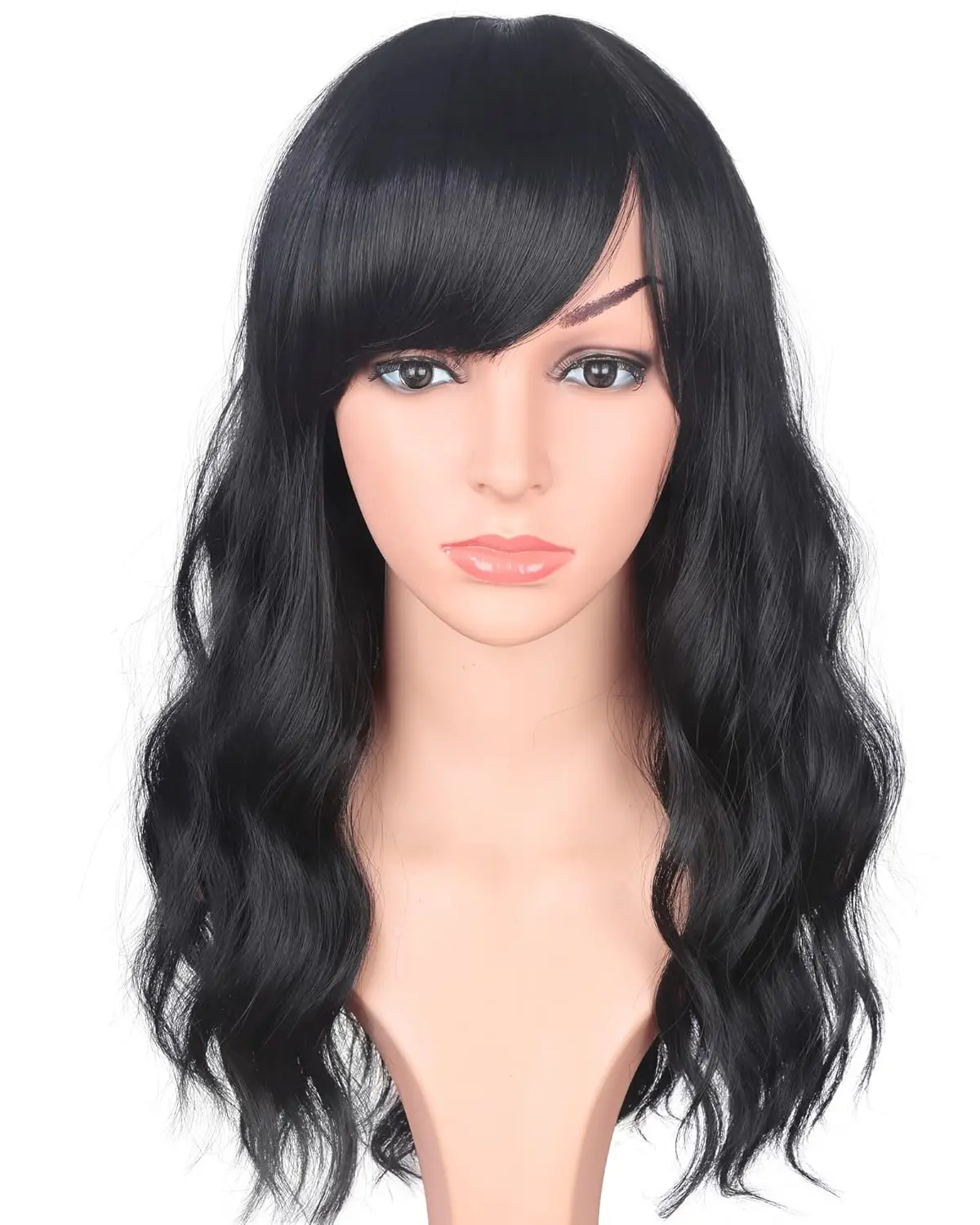 Medium-Length Black Wavy Synthetic Wig Suitable for Women's Daily Wear, with Side Bangs, Length 16inch (Natural Black (1) # ))
Medium-Length Black Wavy Synthetic Wig Suitable for Women's Daily Wear, with Side Bangs, Length 16inch (Natural Black (1) # ))