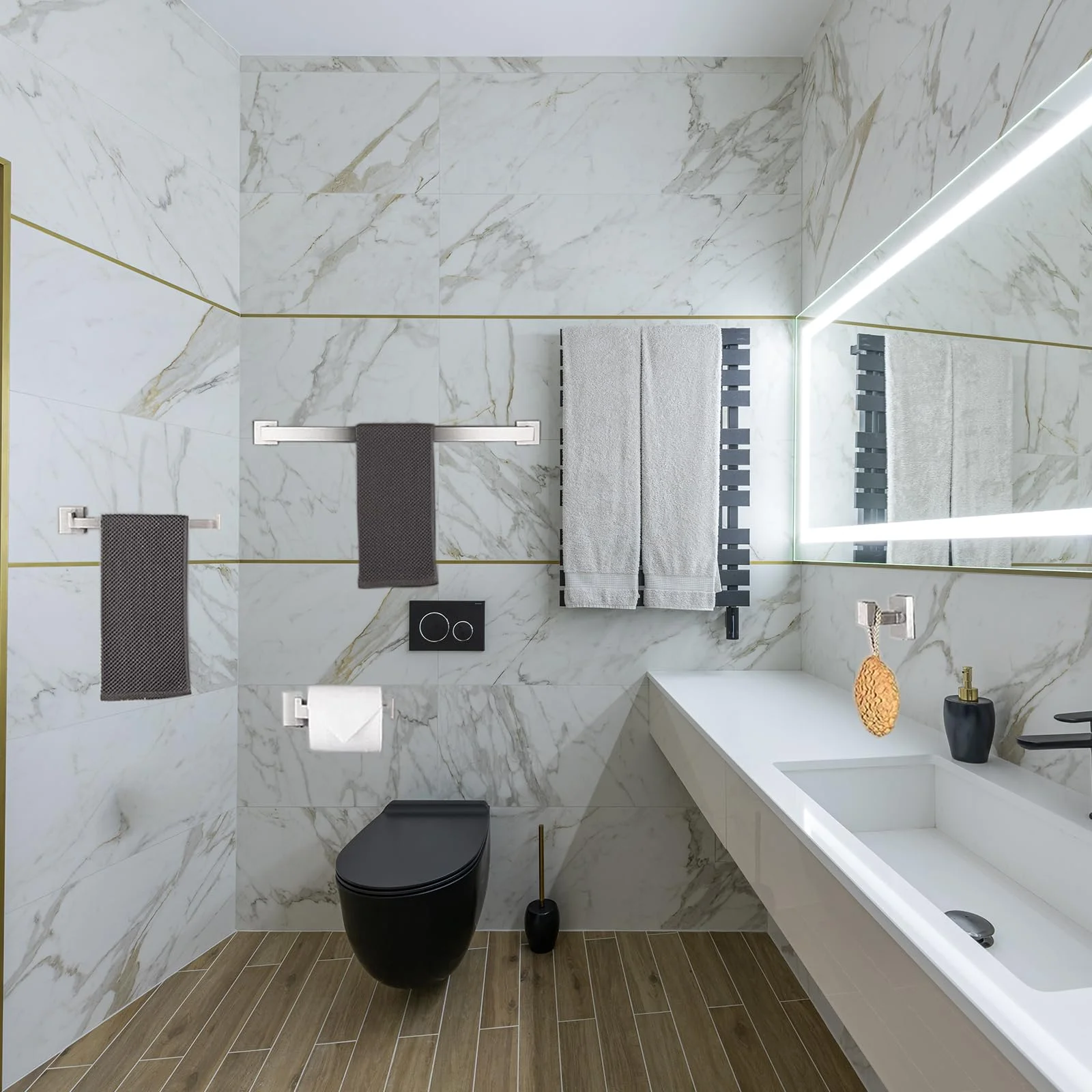 Bathroom Hardware Set Bathroom Accessories Black Robe Hook Towel Rail Bar Rack Bar Shelf Tissue Paper Holder Toothbrush Holder
Bathroom Hardware Set Bathroom Accessories Black Robe Hook Towel Rail Bar Rack Bar Shelf Tissue Paper Holder Toothbrush Holder