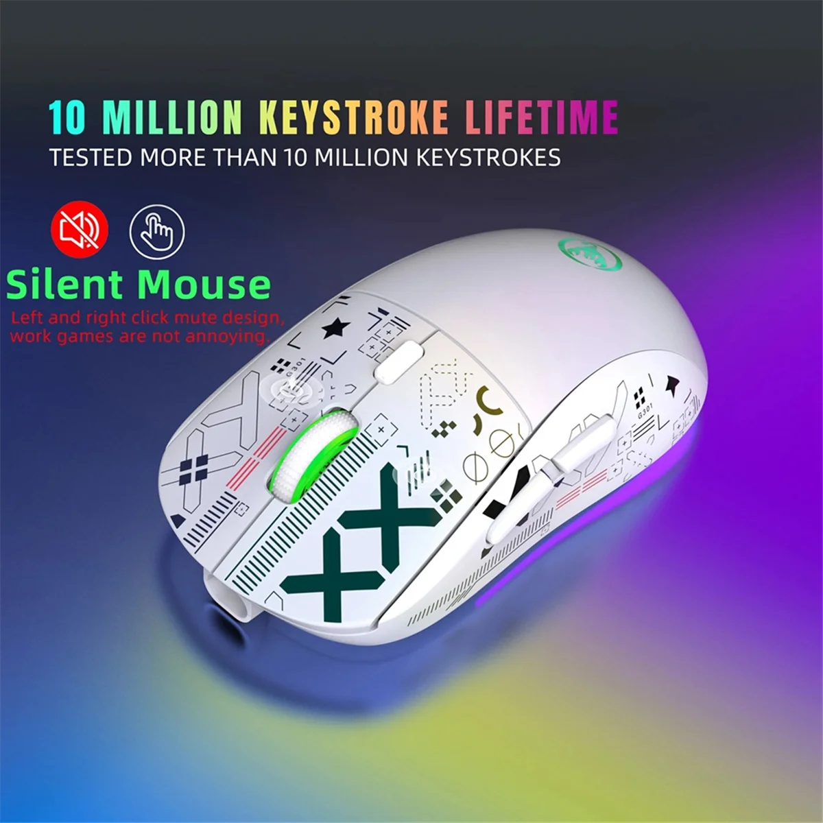 OUVU-HXSJ T90 Беспроводная механическая мышь 2,4G Игровая мышь RGB Эргономичная мышь с разрешением 3600 точек на дюйм 11 режимов освещения RGB Мыши белые
OUVU-HXSJ T90 Беспроводная механическая мышь 2,4G Игровая мышь RGB Эргономичная мышь с разрешением 3600 точек на дюйм 11 режимов освещения RGB Мыши белые
