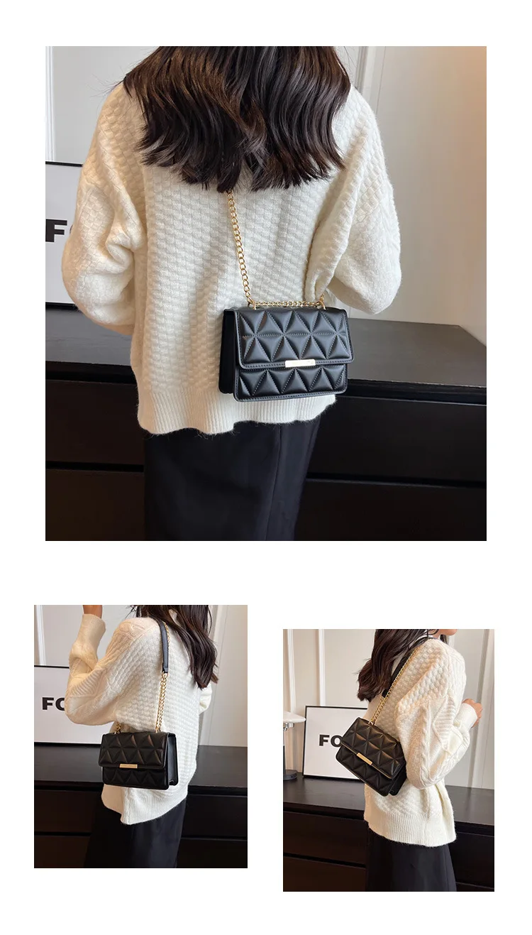 Women Quilted Chain Crossbody Bag Fashion Small Square Shoulder Purse Multi Color Casual Daily Handbag Women Quilted Chain Crossbody Bag Fashion Small Square Shoulder Purse Multi Color Casual Daily Handbag