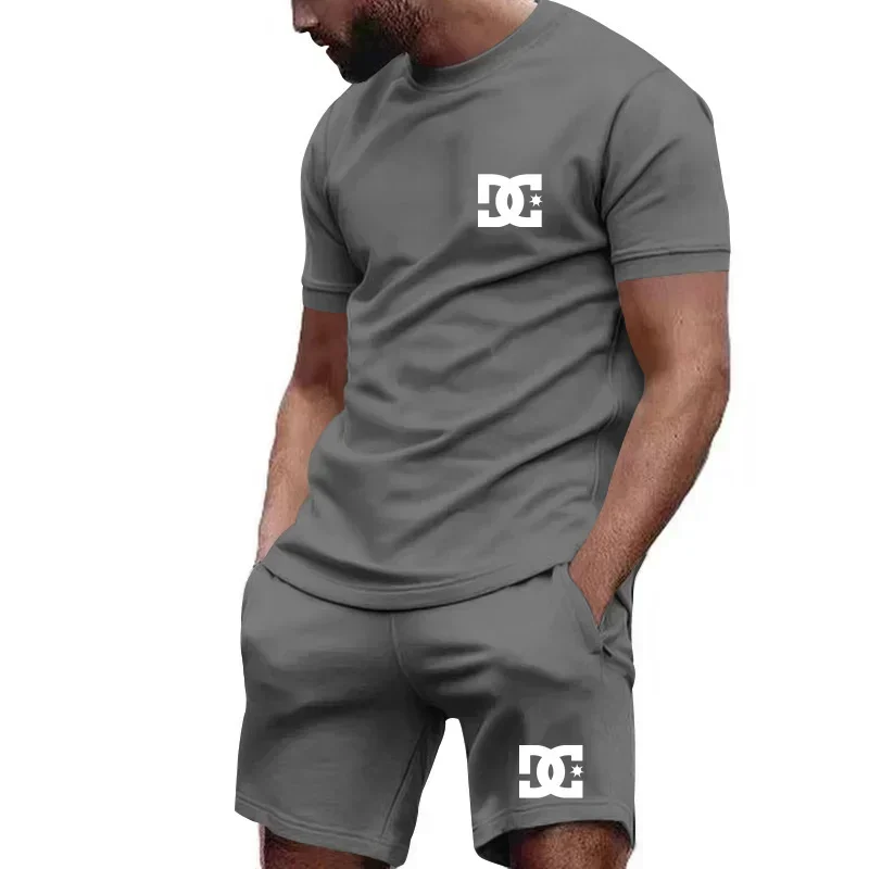 Men Summer 2 Pieces Set Breathable Short Sleeve T Shirt Elastic Waist Shorts Male Outdoor Casual Sports Tracksuit
Men Summer 2 Pieces Set Breathable Short Sleeve T Shirt Elastic Waist Shorts Male Outdoor Casual Sports Tracksuit