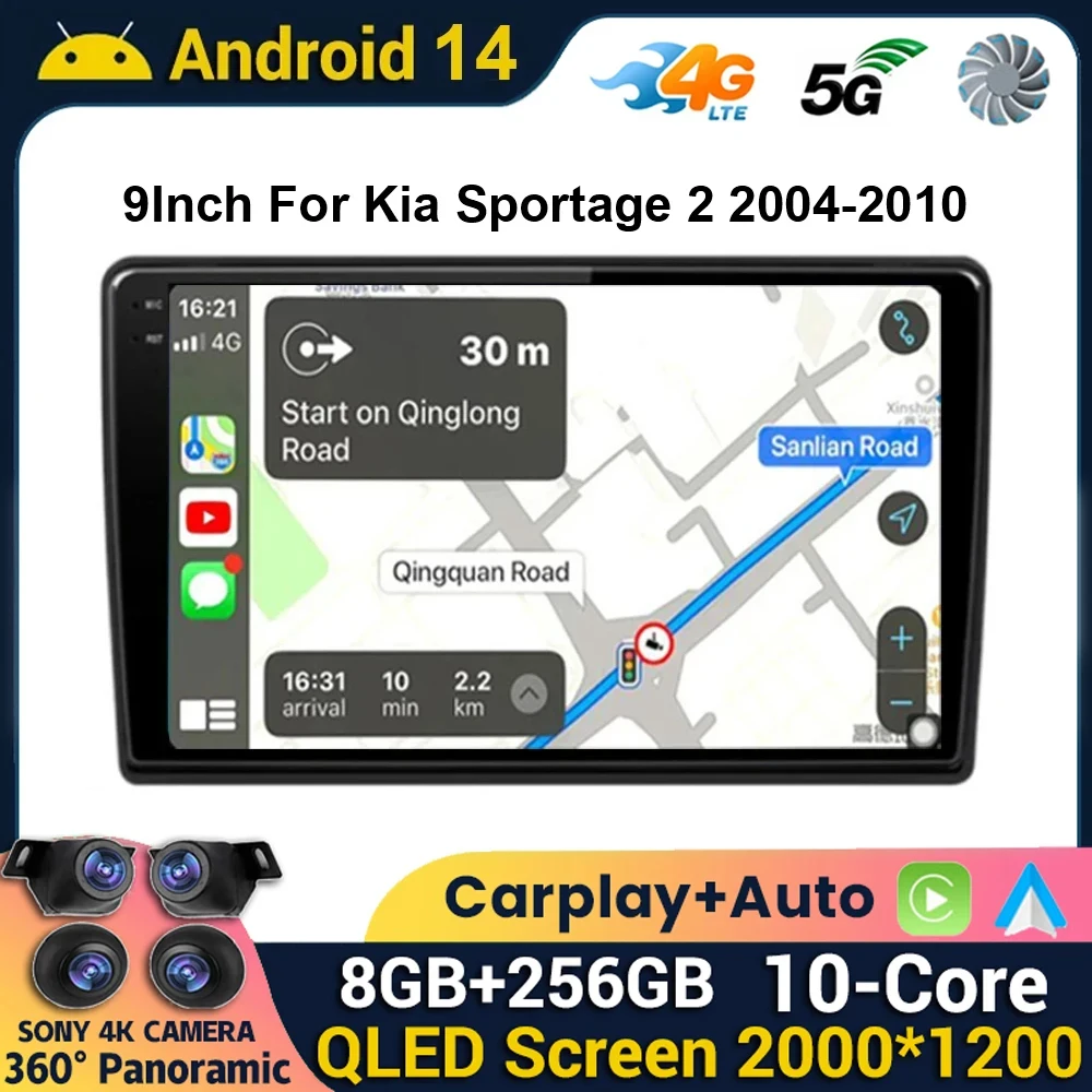 9" Android 14 WIFI+4G Wireless Carplay Auto Car Radio For Kia Sportage 2 2004-2010 Multimedia Video Player Stereo GPS QLED DSP
9" Android 14 WIFI+4G Wireless Carplay Auto Car Radio For Kia Sportage 2 2004-2010 Multimedia Video Player Stereo GPS QLED DSP
