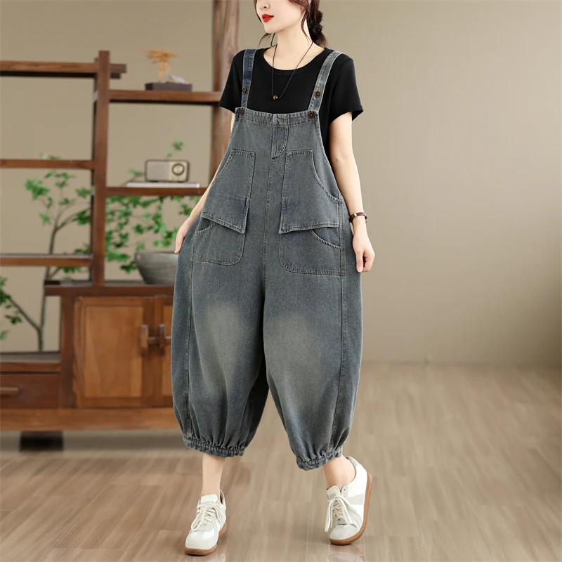 Casual Denim Overalls Women's plus Size Summer New Style Nine-Piece Pants Commute Artistic Natural Waist Other Material
Casual Denim Overalls Women's plus Size Summer New Style Nine-Piece Pants Commute Artistic Natural Waist Other Material