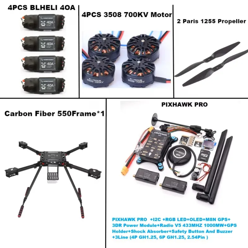 BCUBE 550 Hexa Frame PIXHAWK PRO M8N M9N M10Control Carbon Ardupilot Радиотелеметрия Квадрокоптер BLHELI 40A ESC 3508 700KV Мотор
BCUBE 550 Hexa Frame PIXHAWK PRO M8N M9N M10Control Carbon Ardupilot Радиотелеметрия Квадрокоптер BLHELI 40A ESC 3508 700KV Мотор