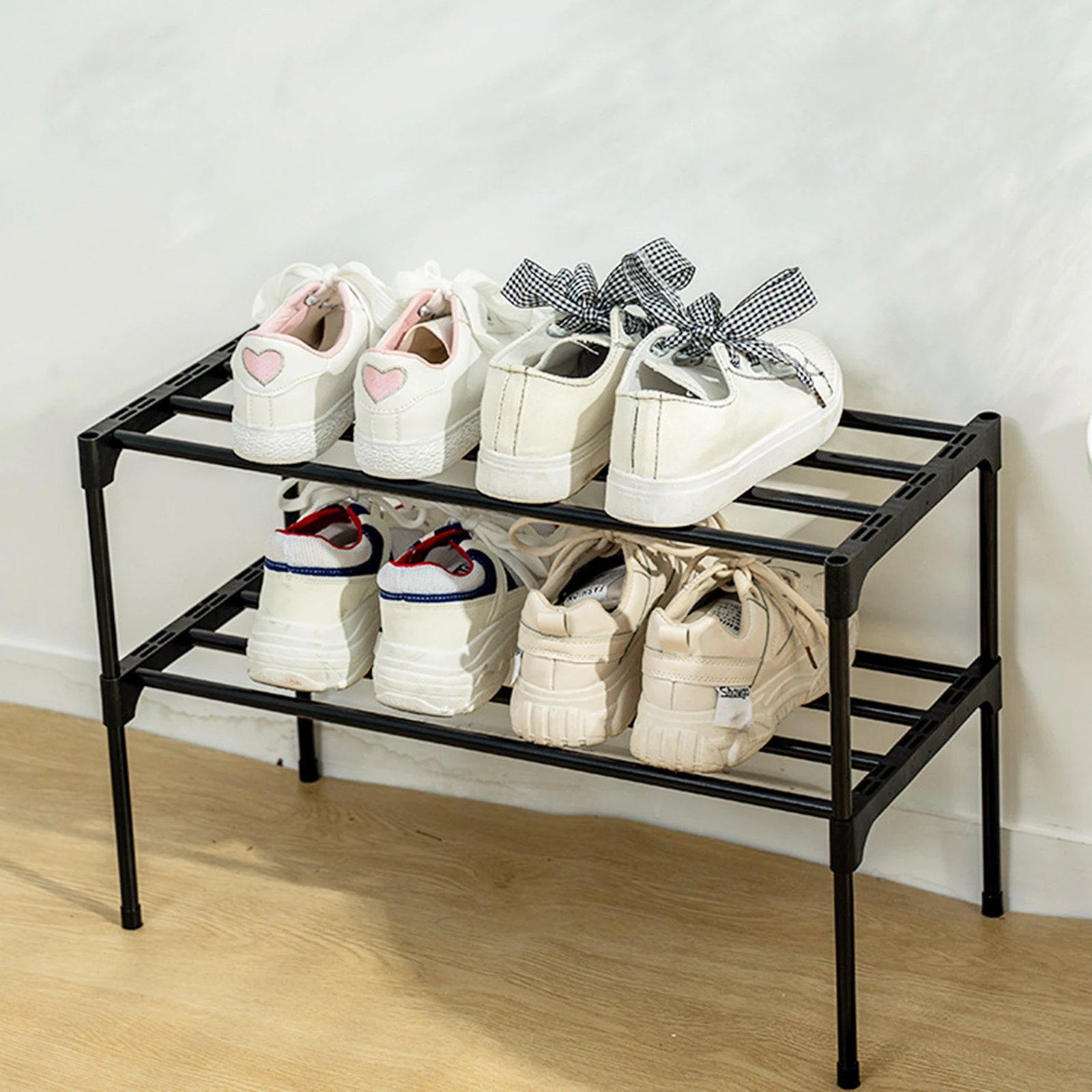 Stainless Steel Shoe Rack Double Layer Thickened Tube Shoes Storage Organizer Shelf Household Furniture Small Space
Stainless Steel Shoe Rack Double Layer Thickened Tube Shoes Storage Organizer Shelf Household Furniture Small Space