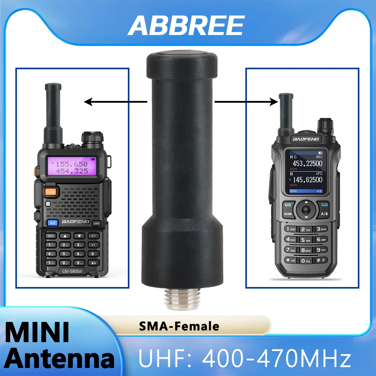 Антенна ABBREE Stubby Mini Antenna SMA-Female UHF 400-470 МГц, двусторонняя радиоантенна, замена мини-антенны для рации для Hu
Антенна ABBREE Stubby Mini Antenna SMA-Female UHF 400-470 МГц, двусторонняя радиоантенна, замена мини-антенны для рации для Hu