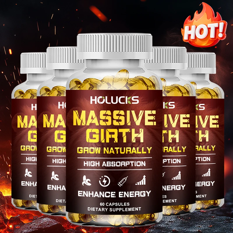 HOLUCKS Massive Girth Men's Supplement, Tribulus Terrestris & Maca, Supports Energy, Stamina, Endurance & Overall Male Wellness
HOLUCKS Massive Girth Men's Supplement, Tribulus Terrestris & Maca, Supports Energy, Stamina, Endurance & Overall Male Wellness