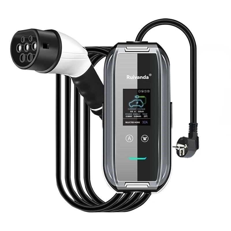 RUIVANDA Home EV Car Accessories 32A 7KW Level 2 Electric Car Portable Charger New Mobile Type 2 Electric Car Home EV Charger
RUIVANDA Home EV Car Accessories 32A 7KW Level 2 Electric Car Portable Charger New Mobile Type 2 Electric Car Home EV Charger