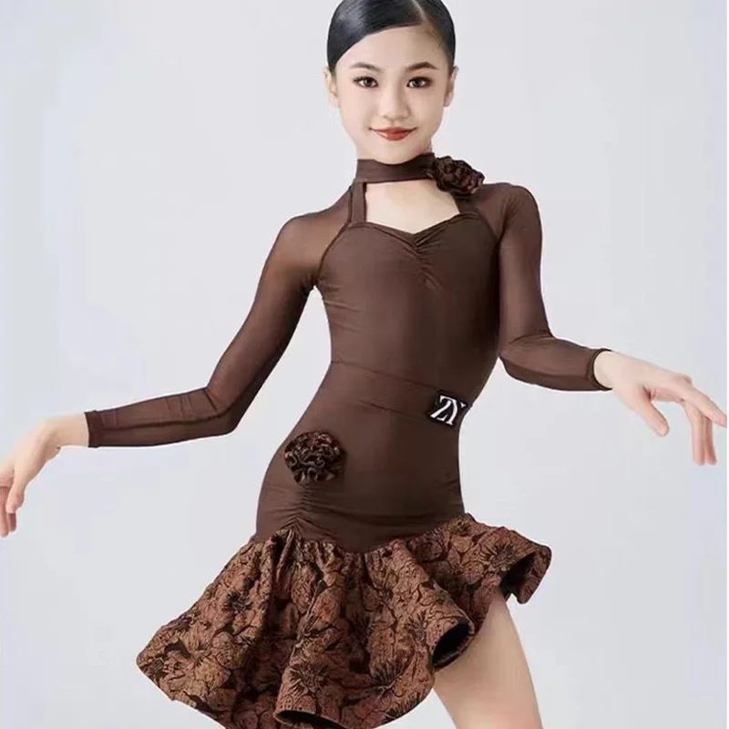 Детское платье для латинских танцев (ча-ча, румба, танго) для девочек, платье для самбы и сальсы, профессиональные костюмы для детских латиноамериканских танцевальных соревнований
Детское платье для латинских танцев (ча-ча, румба, танго) для девочек, платье для самбы и сальсы, профессиональные костюмы для детских латиноамериканских танцевальных соревнований