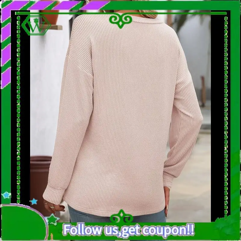 A18P-Womens Waffle Knit Tops 2025 Oversized Long Sleeve Crewneck Shirts Business Casual Blouses Basic Shirts
A18P-Womens Waffle Knit Tops 2025 Oversized Long Sleeve Crewneck Shirts Business Casual Blouses Basic Shirts