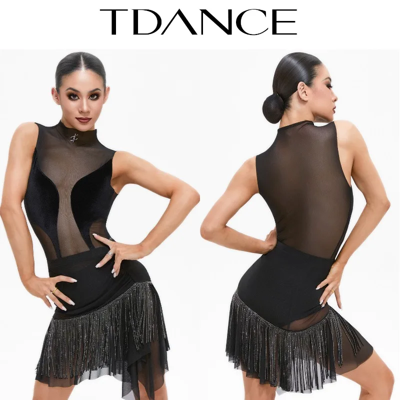 Customized Women's Latin Dance Suit Practice Dress Slanted Waist Tassel Half Skirt Short Dynamic Performance Class Dress GL-189
Customized Women's Latin Dance Suit Practice Dress Slanted Waist Tassel Half Skirt Short Dynamic Performance Class Dress GL-189