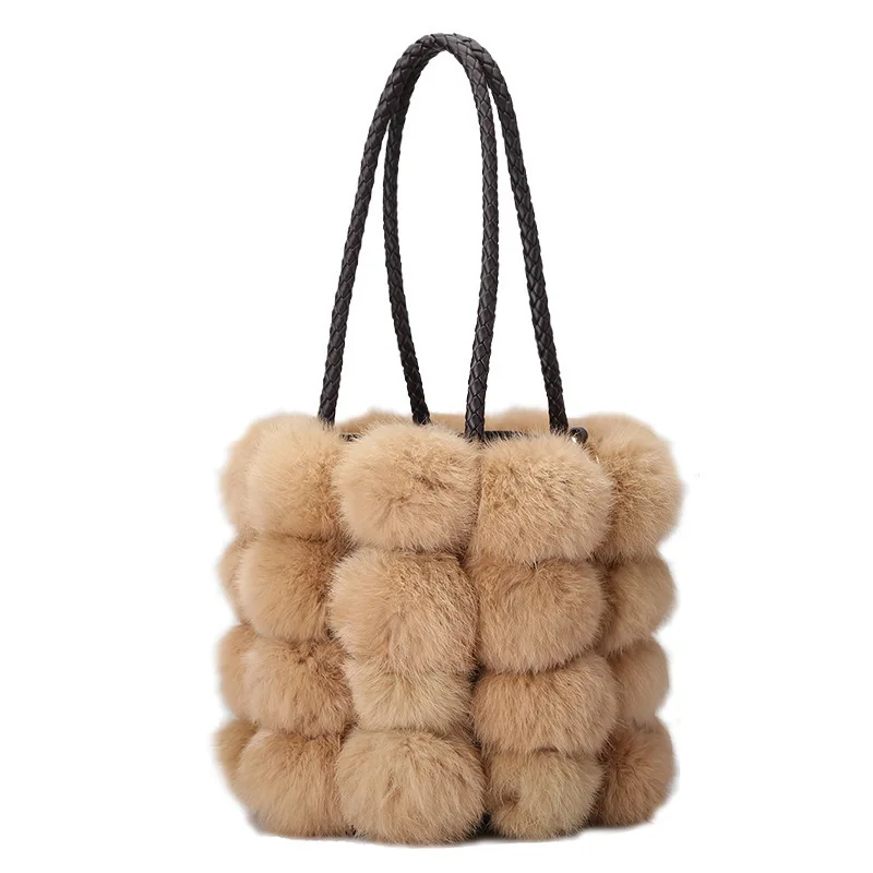 Fashionable Fur Bucket Bag Women's Handbag 2025 New Style Urban Minimalist Leather City Women's Shoulder Crossbody Bag
Fashionable Fur Bucket Bag Women's Handbag 2025 New Style Urban Minimalist Leather City Women's Shoulder Crossbody Bag