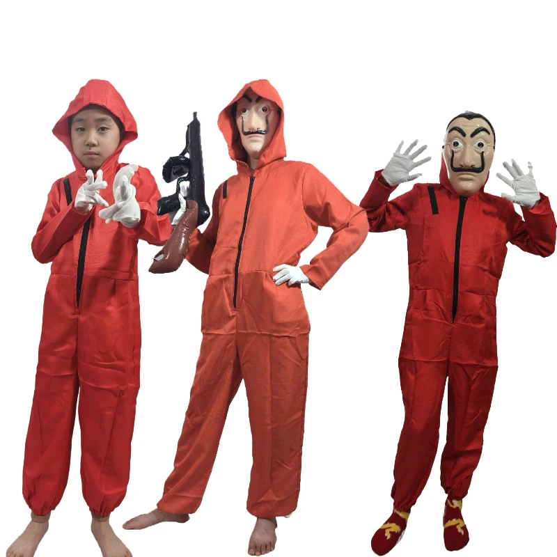 Christmas Costume Robbery Cosplay Anime Carniva Party Face Mask Halloween Cross-Border Popular Boy Adult Unisex Red Jumpsuits
Christmas Costume Robbery Cosplay Anime Carniva Party Face Mask Halloween Cross-Border Popular Boy Adult Unisex Red Jumpsuits