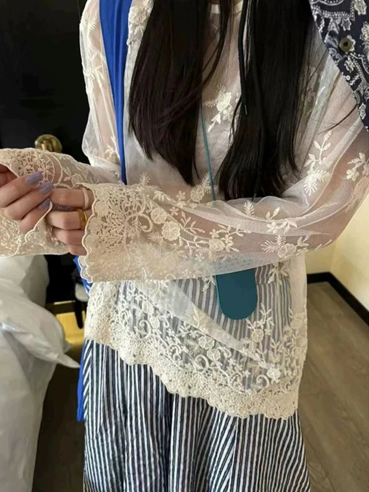 Ele Long Sve Кружевная отделка Вышивка irt Женский модный универсальный топ Agel Корейский прямой крой с вырезами
Ele Long Sve Кружевная отделка Вышивка irt Женский модный универсальный топ Agel Корейский прямой крой с вырезами