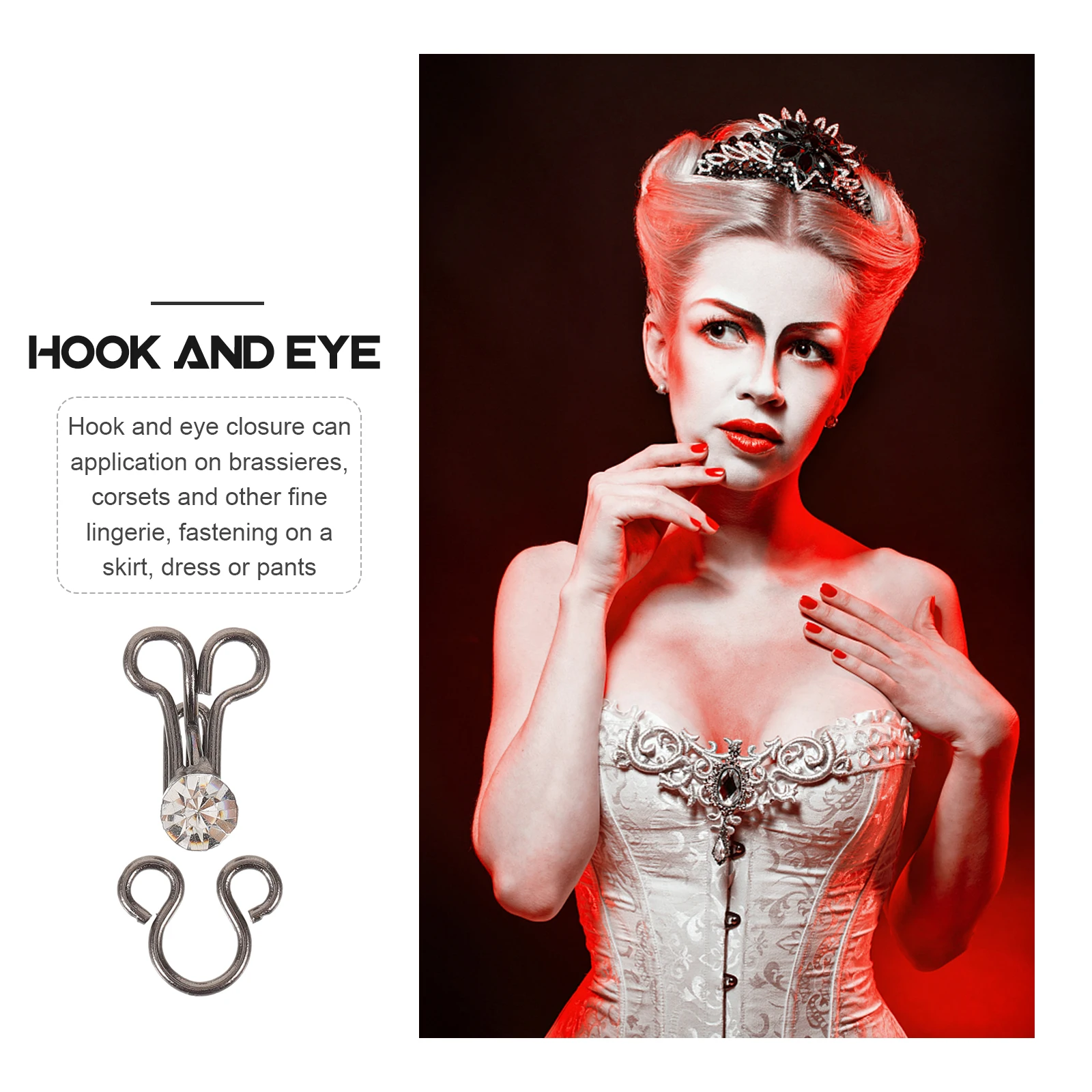 20 шт., пряжка со стразами, воротник, крючок, застежка для бюстгальтера, швейная застежка для одежды, брюк, Cheongsam, металлическая защелка для глаз, одежда
20 шт., пряжка со стразами, воротник, крючок, застежка для бюстгальтера, швейная застежка для одежды, брюк, Cheongsam, металлическая защелка для глаз, одежда