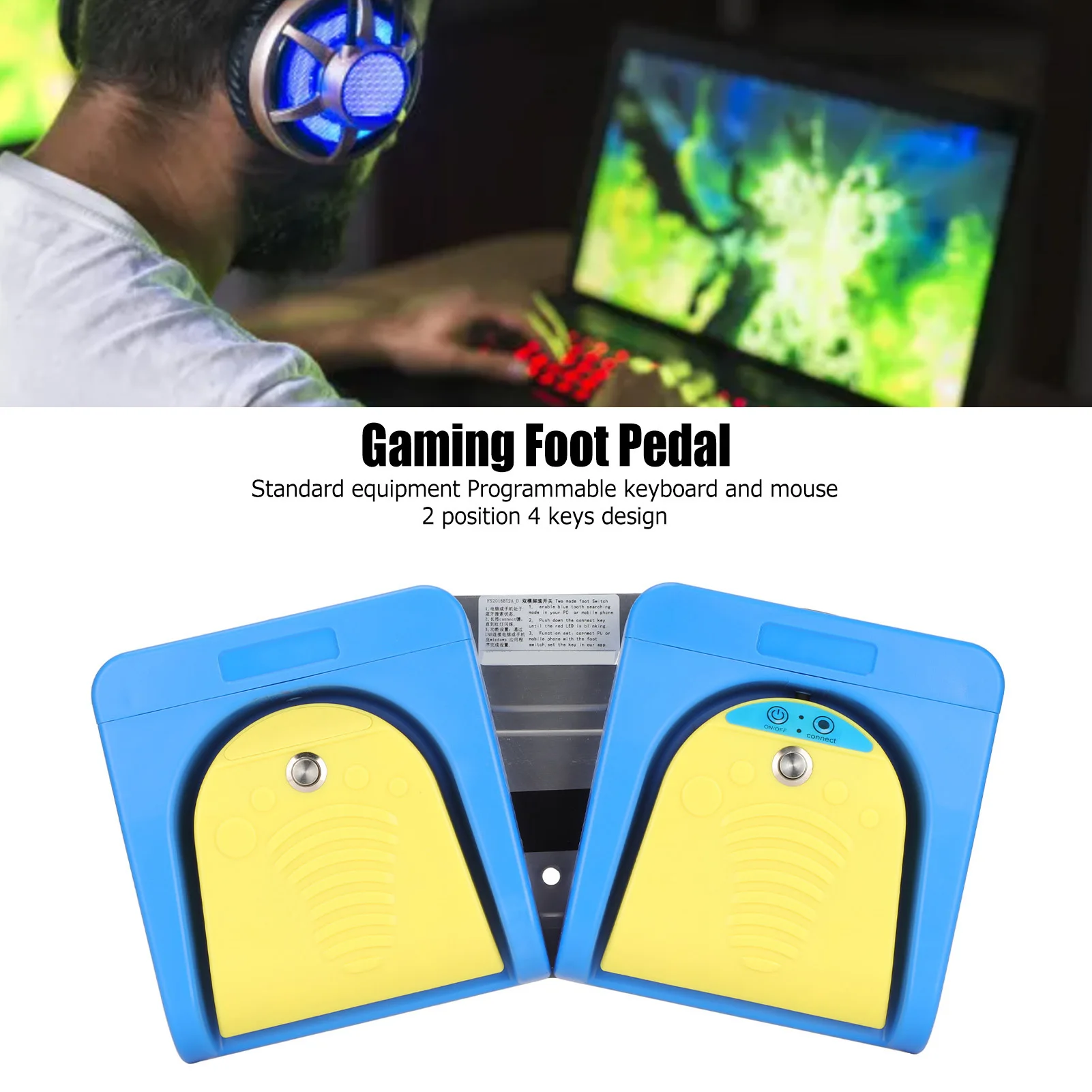 Computer Foot Pedal Programmable Convenient USB Foot Pedal Dual Mode Connection for Factory Testing for Instrument Control
Computer Foot Pedal Programmable Convenient USB Foot Pedal Dual Mode Connection for Factory Testing for Instrument Control