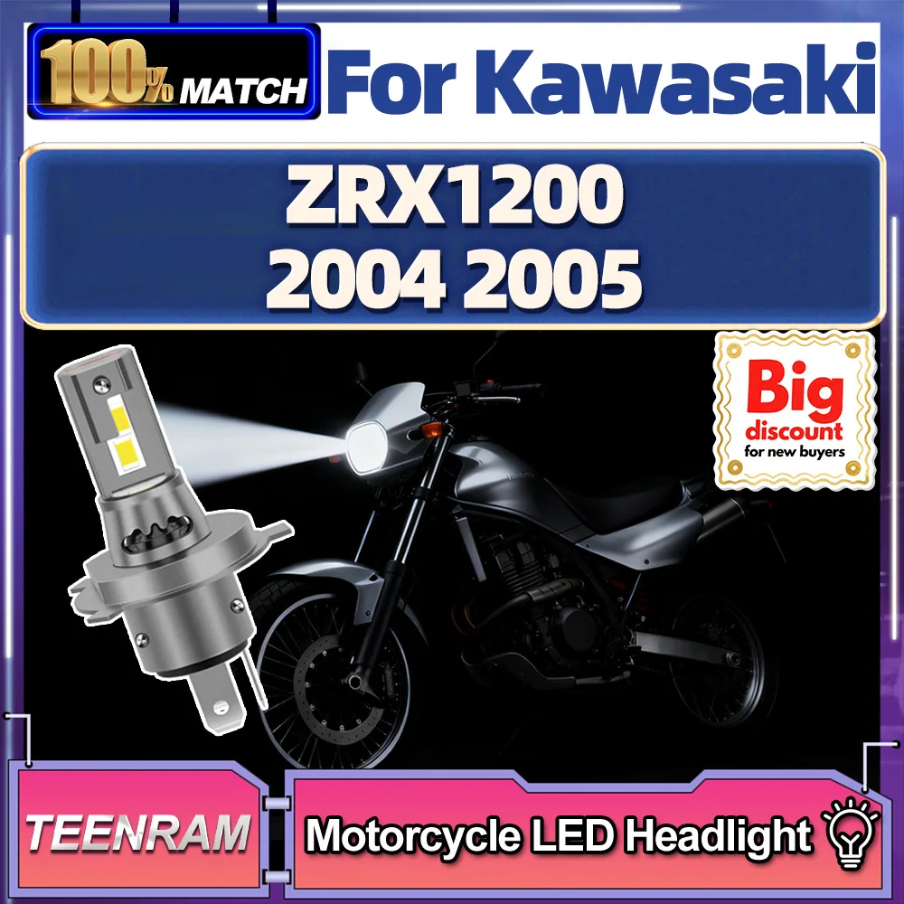 TEENRAM 1/2PCS Upgrade Motorcycle LED Headlight Bulbs Super Bright Hi/Lo Moto Headlamp Ampoules For Kawasaki ZRX1200 2004 2005
TEENRAM 1/2PCS Upgrade Motorcycle LED Headlight Bulbs Super Bright Hi/Lo Moto Headlamp Ampoules For Kawasaki ZRX1200 2004 2005