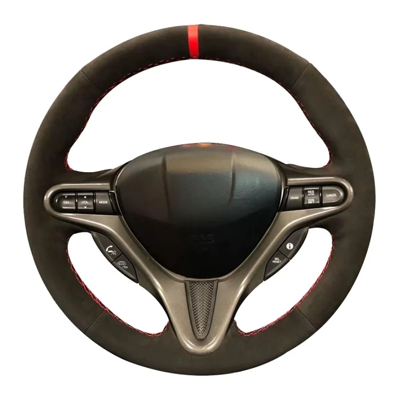 Черный замшевый чехол на руль автомобиля для Honda Civic Civic 8 2006-2009 Old Civic 2004-2011, (3 спицы), аксессуары для салона автомобиля
Черный замшевый чехол на руль автомобиля для Honda Civic Civic 8 2006-2009 Old Civic 2004-2011, (3 спицы), аксессуары для салона автомобиля