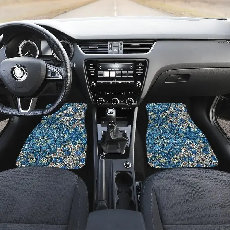 Blue Floral Mandalas Car Floor Mats Set, Front and Back Floor Mats for Car, Car Accessories
Blue Floral Mandalas Car Floor Mats Set, Front and Back Floor Mats for Car, Car Accessories