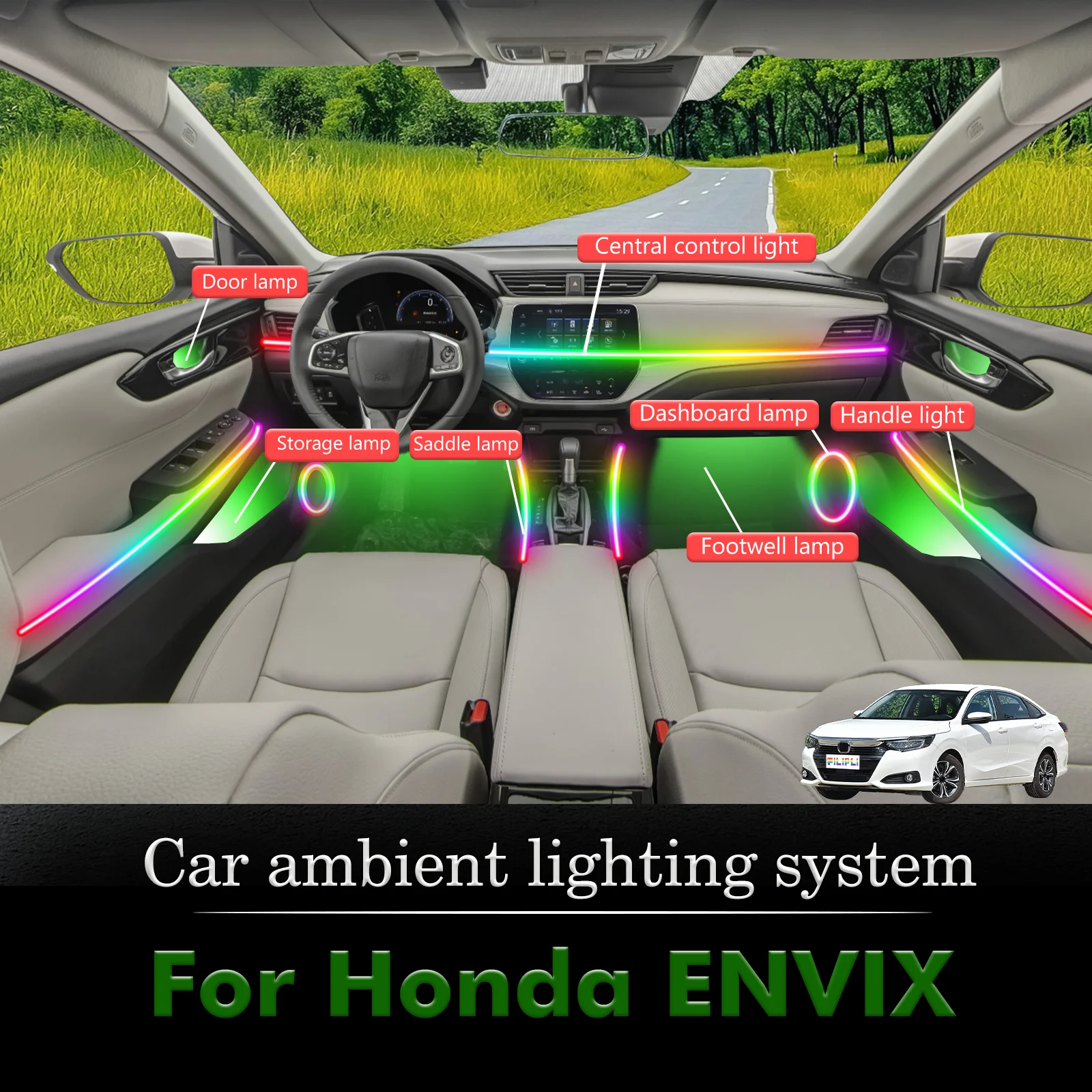 Для Honda ENVIX салон автомобиля декоративный окружающий свет RGB 64-цветный светодиодный умный пульт дистанционного управления энергосберегающий набор
Для Honda ENVIX салон автомобиля декоративный окружающий свет RGB 64-цветный светодиодный умный пульт дистанционного управления энергосберегающий набор