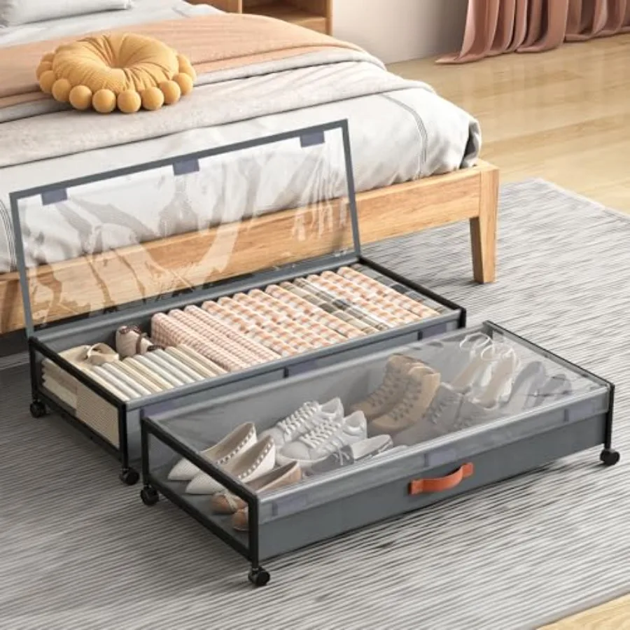 Under Bed Storage Containers with Wheels Large Underbed Shoes Blankets Clothes Toy Storage Drawers for College Dorms Bedrooms N
Under Bed Storage Containers with Wheels Large Underbed Shoes Blankets Clothes Toy Storage Drawers for College Dorms Bedrooms N