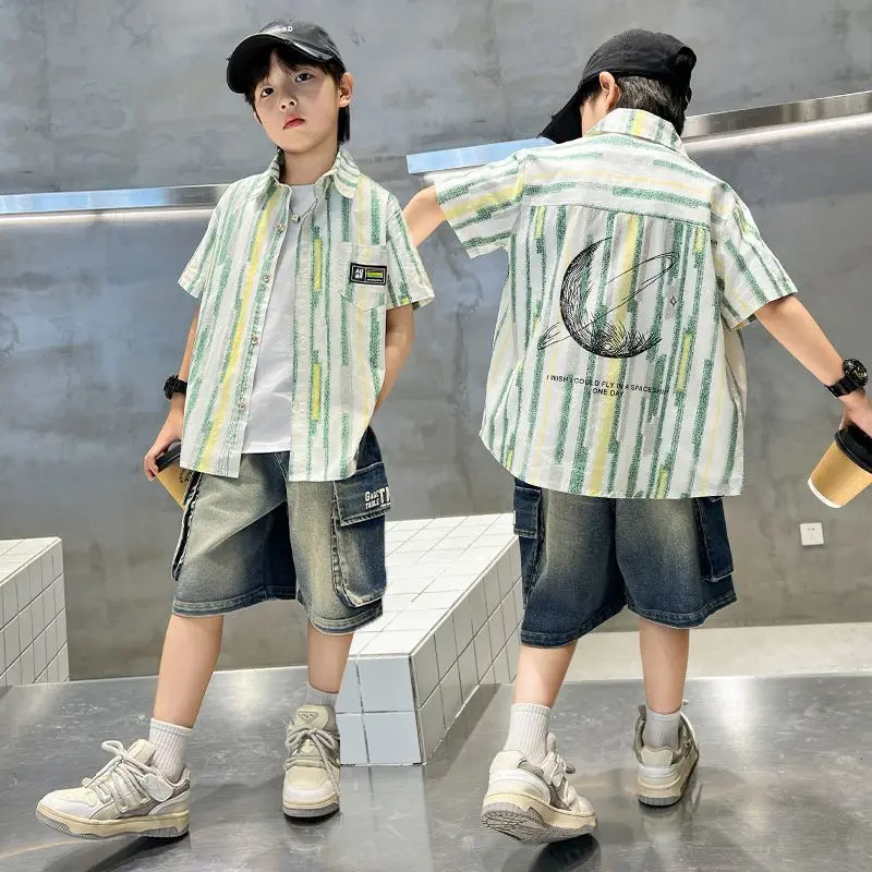 Summer Fashion Boys Short 2026 Sleeve Shirts Big Kids Handsome Multiple Colors Casual Trendy Daily Tops Soft Cloth Light Cool
Summer Fashion Boys Short 2026 Sleeve Shirts Big Kids Handsome Multiple Colors Casual Trendy Daily Tops Soft Cloth Light Cool
