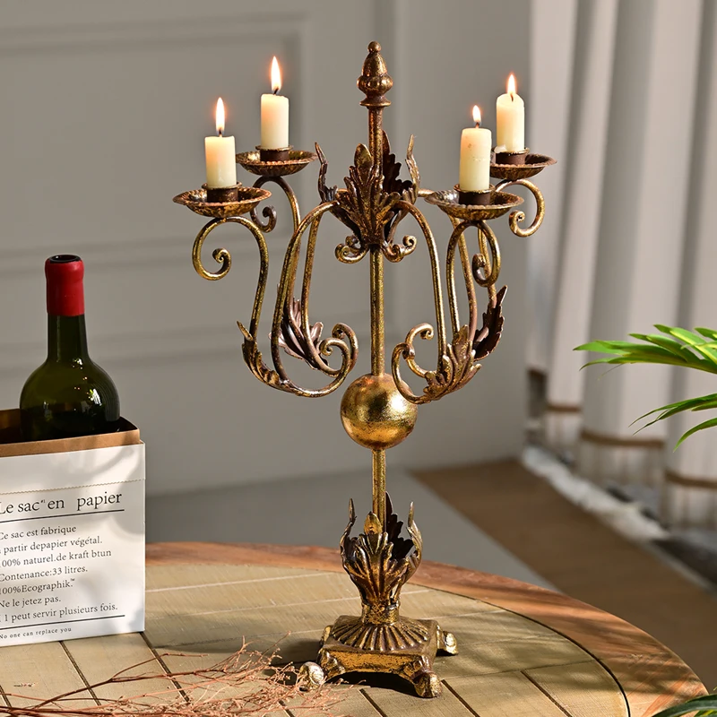 *American French Country Retro Old Gold Iron Four-head Candlestick Dining Table Christmas Photography Props Candlestick
*American French Country Retro Old Gold Iron Four-head Candlestick Dining Table Christmas Photography Props Candlestick