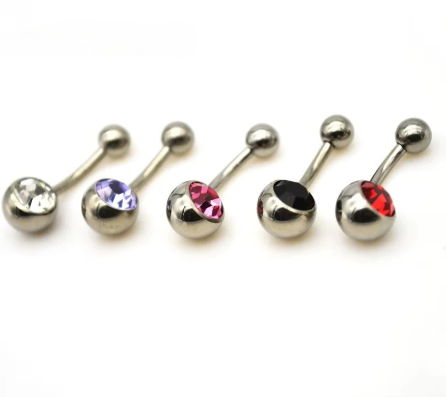 20pcs G23 Titanium Belly Bar Purple Navel Button Rings Curved 14G Crystal Stone Gem Pink Red Black Body Piercing Jewelry F136
20pcs G23 Titanium Belly Bar Purple Navel Button Rings Curved 14G Crystal Stone Gem Pink Red Black Body Piercing Jewelry F136