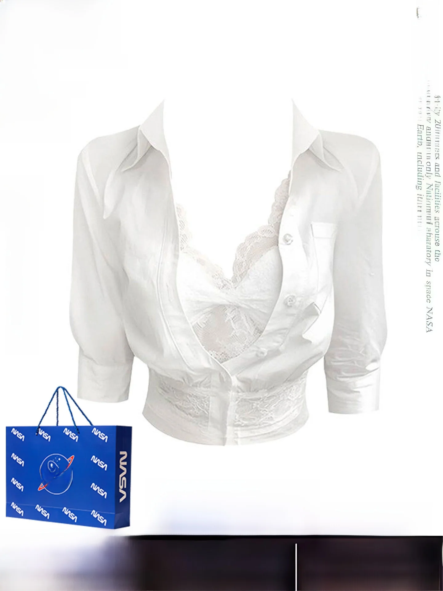 Pure Desire White Ne Lace ort Sve irt Women Spring Elely Sexy ort Crop Top Chic Top Ladies Faion
Pure Desire White Ne Lace ort Sve irt Women Spring Elely Sexy ort Crop Top Chic Top Ladies Faion