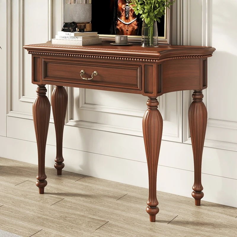 American special-shaped entrance, aisle storage cabinet, corridor wall table, European-style entrance hall entry solid wood
American special-shaped entrance, aisle storage cabinet, corridor wall table, European-style entrance hall entry solid wood