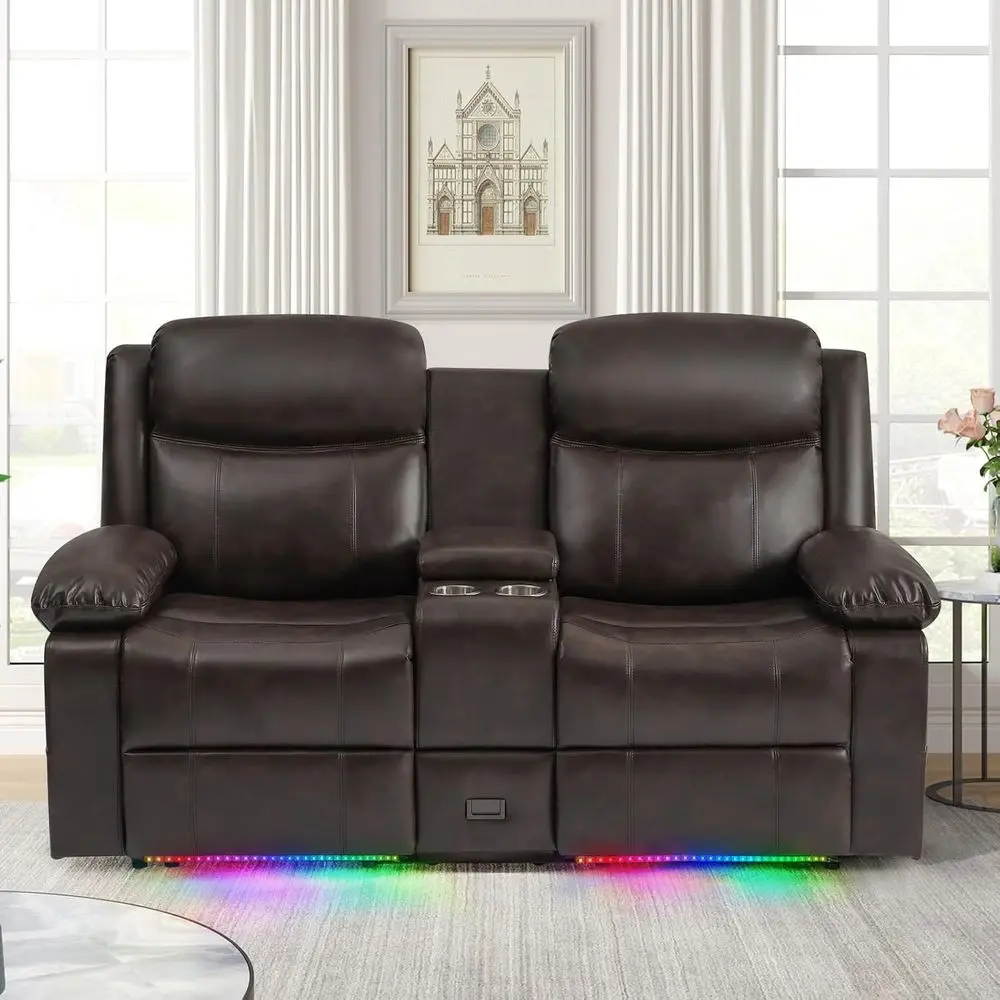 Power Loveseat Recliner with Ottoman, Electric Couch featuring Colorful Lights, Storage, USB & Type-C Ports, Ideal for Living Ro
Power Loveseat Recliner with Ottoman, Electric Couch featuring Colorful Lights, Storage, USB & Type-C Ports, Ideal for Living Ro