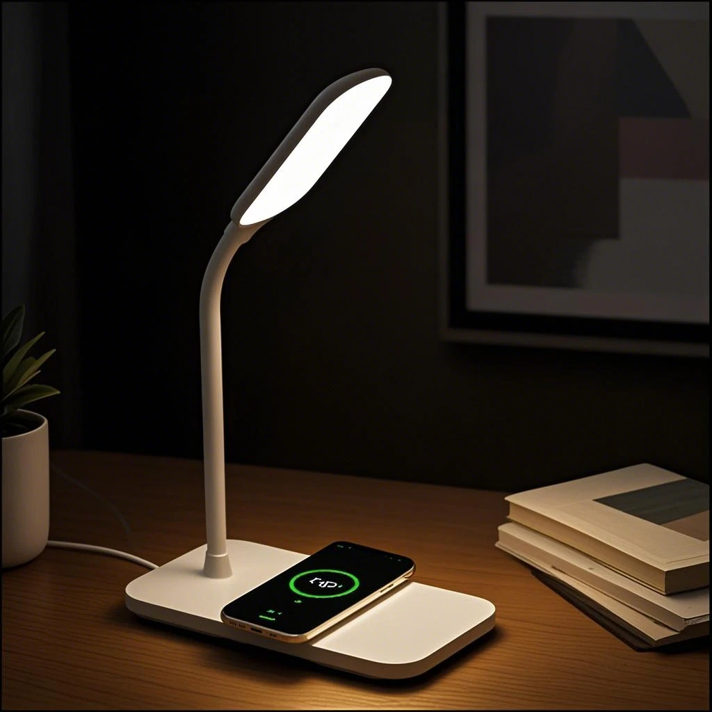 LED Desk Lamp with Wireless Charger & USB Port | Touch-Dimmable Eye-Caring Light for Gaming, Reading, and Bedside Night Use 
LED Desk Lamp with Wireless Charger & USB Port | Touch-Dimmable Eye-Caring Light for Gaming, Reading, and Bedside Night Use