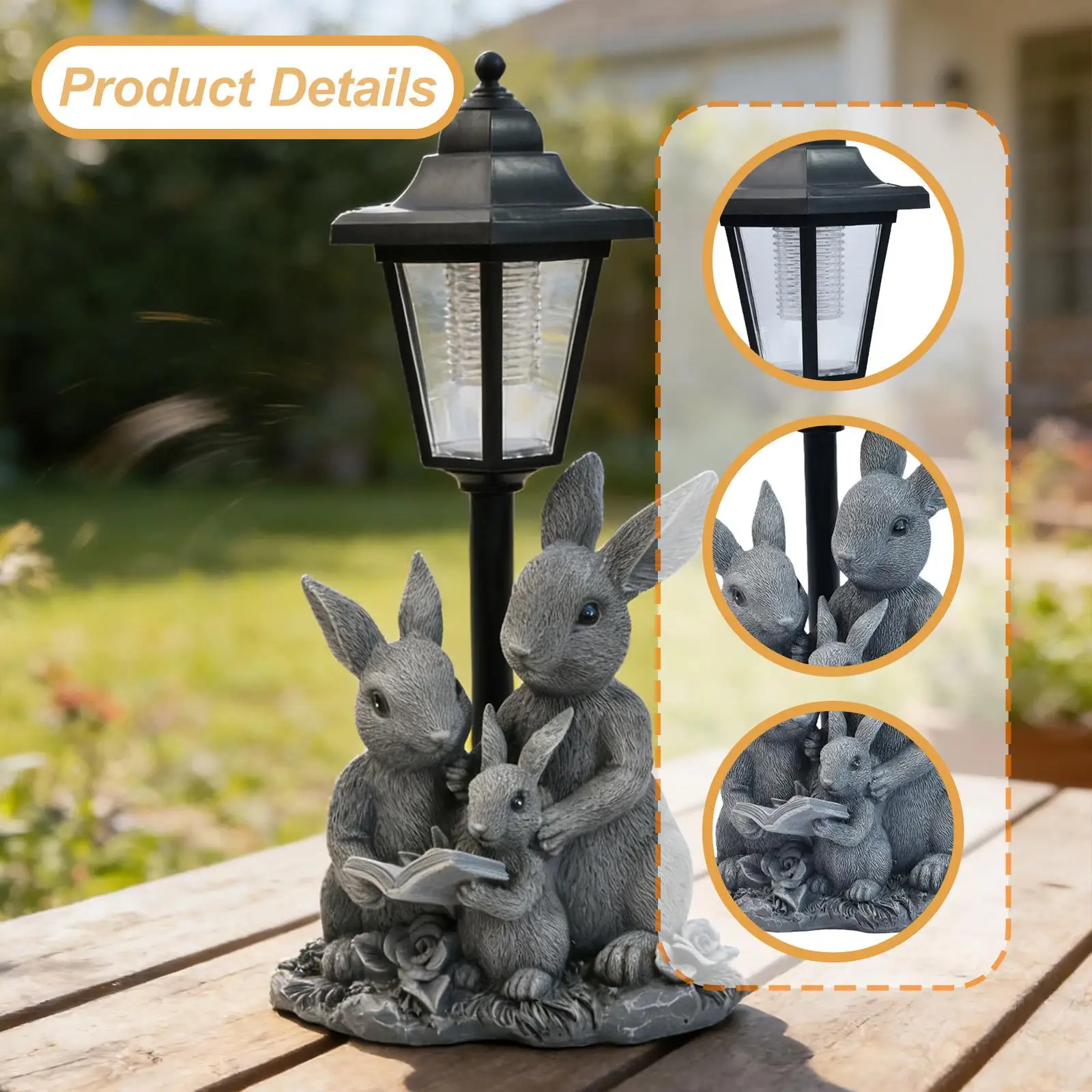 Садовая статуэтка кролика из смолы на солнечной батарее, декоративная фигурка животного с подсветкой для улицы и двора
Садовая статуэтка кролика из смолы на солнечной батарее, декоративная фигурка животного с подсветкой для улицы и двора