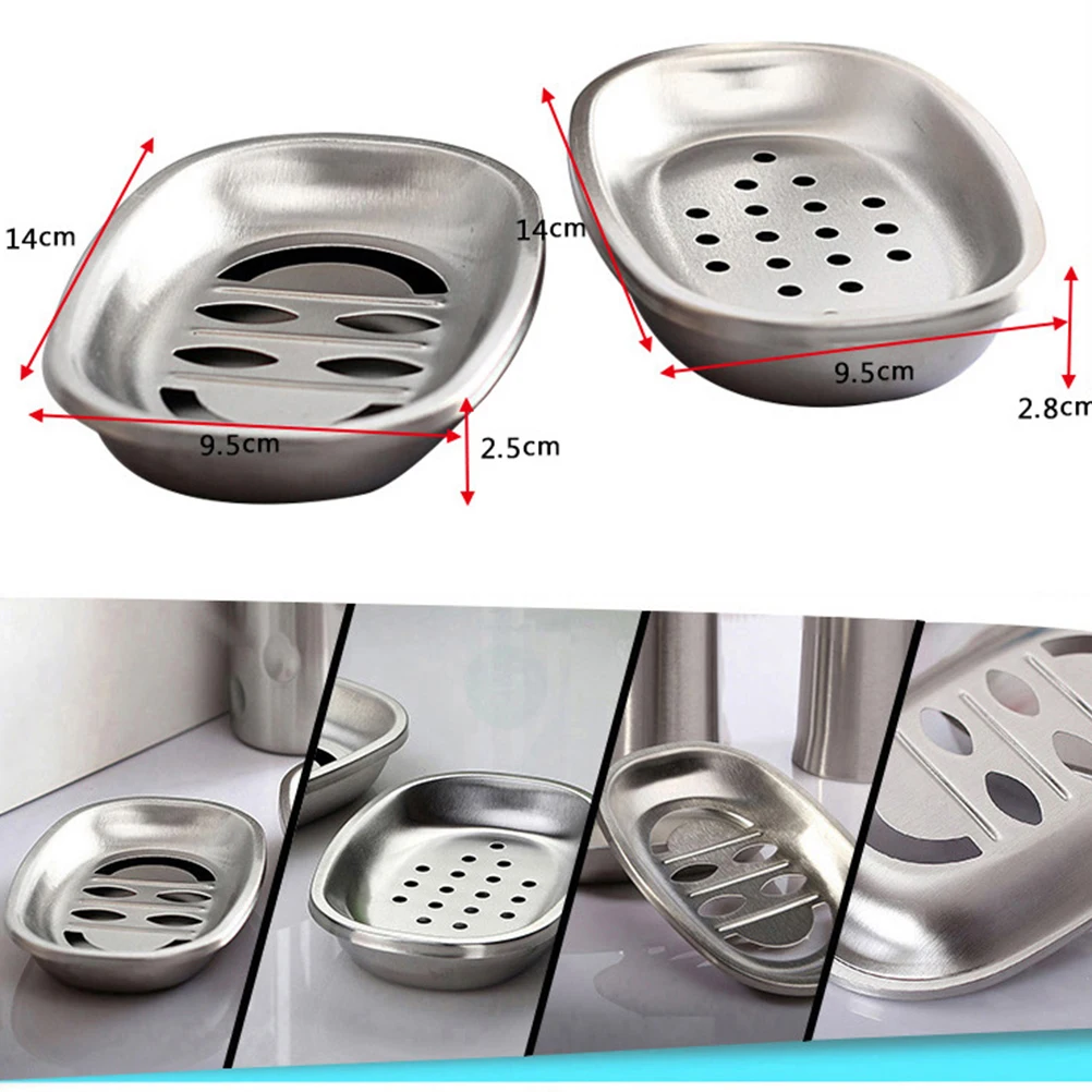 Stainless Steel Soap Dish Double Layer Removable Drainer Oval Dot Design Travel Bathroom Holder Home Daily Necessity
Stainless Steel Soap Dish Double Layer Removable Drainer Oval Dot Design Travel Bathroom Holder Home Daily Necessity