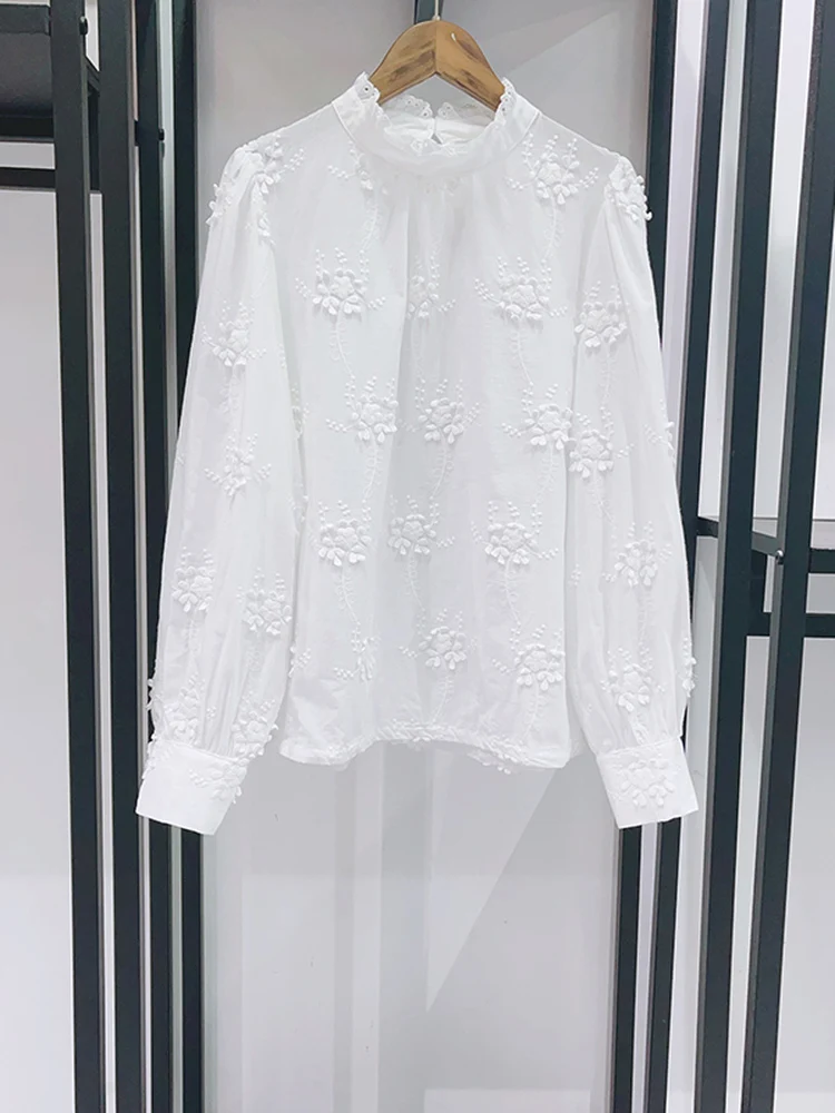 Early Spring 2026 Women's Cotton Shirt with Stand Collar Small Floral Embroidery White Oversized Vintage Style Long Sleeve
Early Spring 2026 Women's Cotton Shirt with Stand Collar Small Floral Embroidery White Oversized Vintage Style Long Sleeve