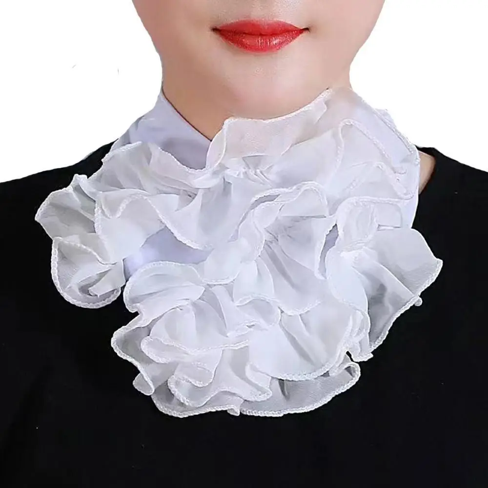 Модный однотонный шейный воротник свободного размера, съемный искусственный воротник, воротник с оборками
Модный однотонный шейный воротник свободного размера, съемный искусственный воротник, воротник с оборками