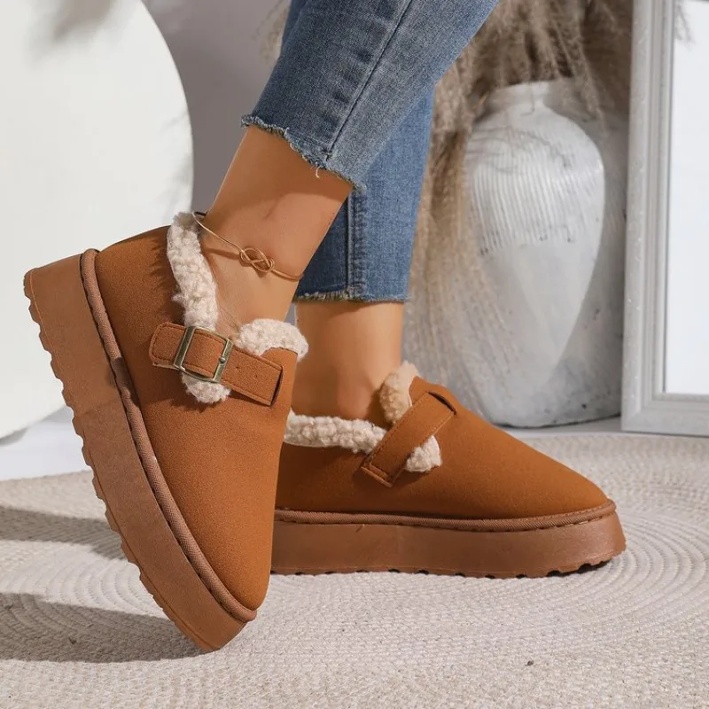 Fall Winter Plush Lined Slip-On Thick Bottom Shoes Women's Heightening Retro Matte Boots
Fall Winter Plush Lined Slip-On Thick Bottom Shoes Women's Heightening Retro Matte Boots